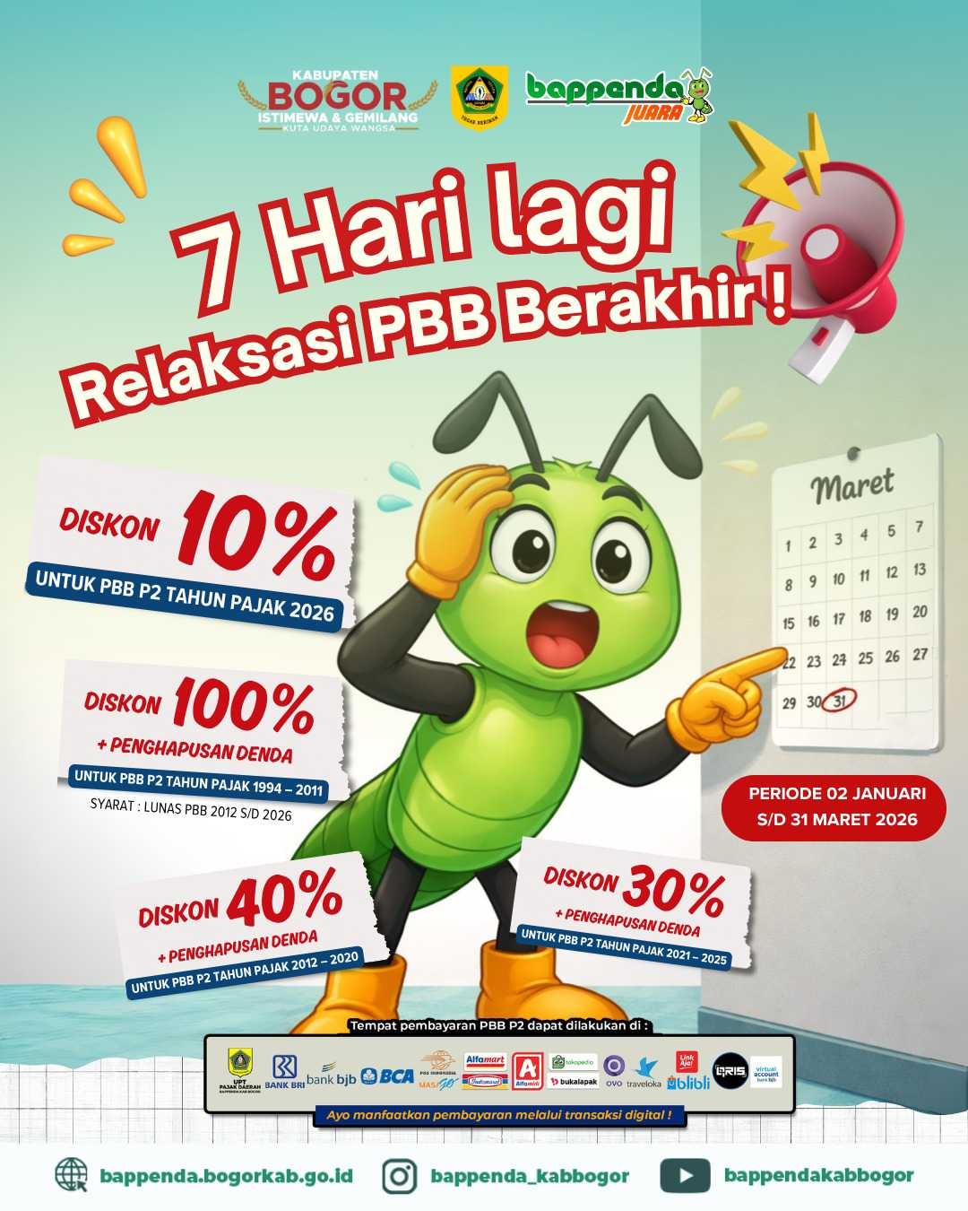 Kejar Target 31 Maret! Bappenda Obral Insentif Pajak Kabupaten Bogor 2026, Ada Diskon PBB Hingga Pemutihan Denda