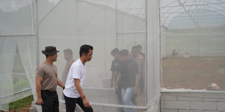 Dukung Program Nasional, Kapolres Purwakarta Tinjau Proyek Green House dan Kebun Ketahanan Pangan